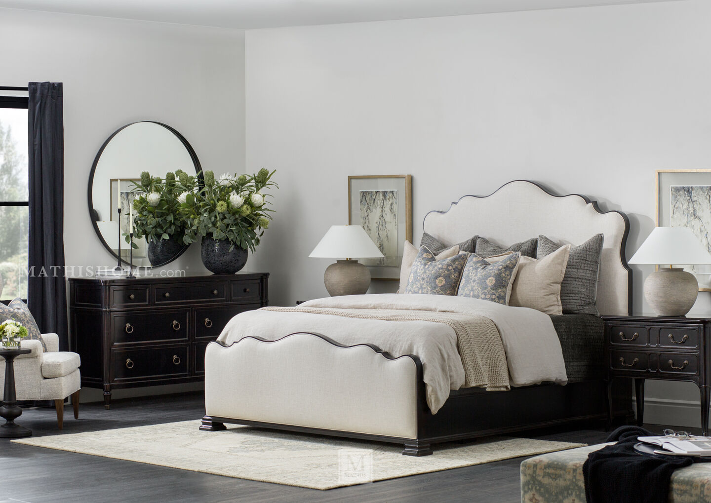Bernhardt Charleston Bed in Traditional Bedroom